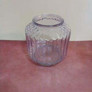 Lavendar Colored, Ribbed Glass Vase/Jar by KAI